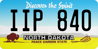 ND license plate IIP840
