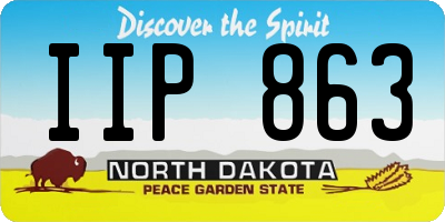 ND license plate IIP863