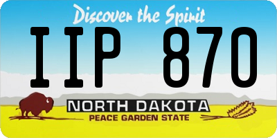 ND license plate IIP870