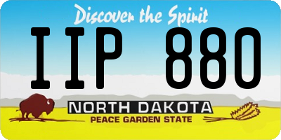 ND license plate IIP880