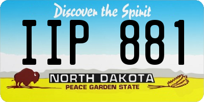 ND license plate IIP881