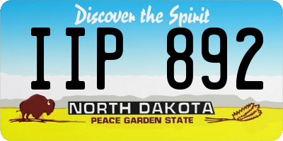 ND license plate IIP892