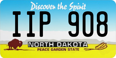 ND license plate IIP908