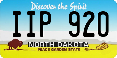 ND license plate IIP920