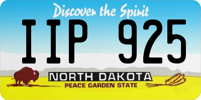 ND license plate IIP925