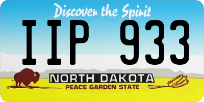 ND license plate IIP933