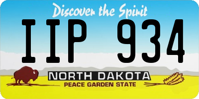 ND license plate IIP934