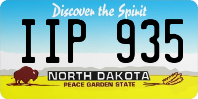 ND license plate IIP935