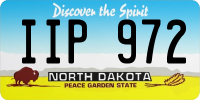 ND license plate IIP972