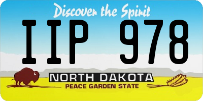 ND license plate IIP978