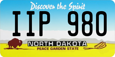 ND license plate IIP980
