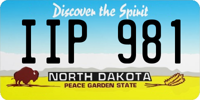 ND license plate IIP981