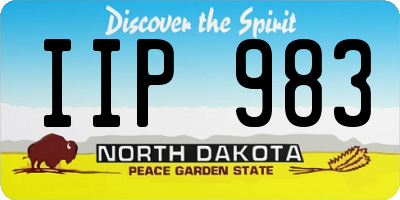 ND license plate IIP983