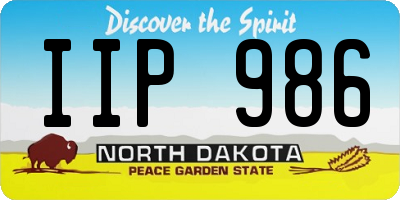 ND license plate IIP986