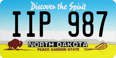 ND license plate IIP987