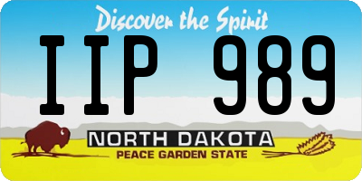 ND license plate IIP989