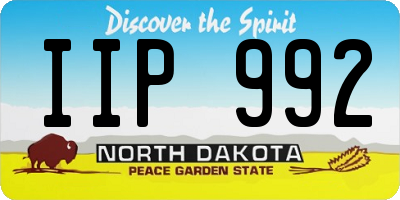 ND license plate IIP992