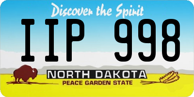 ND license plate IIP998