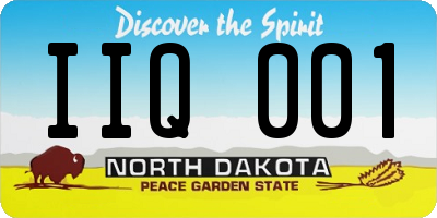 ND license plate IIQ001