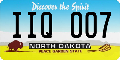 ND license plate IIQ007