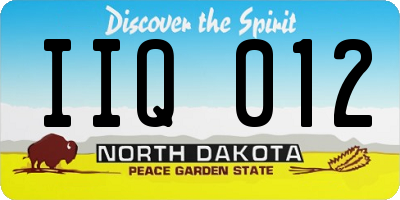 ND license plate IIQ012