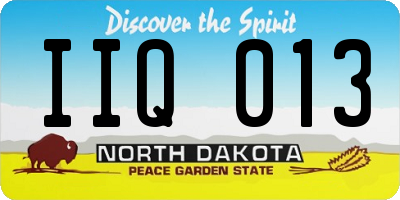ND license plate IIQ013