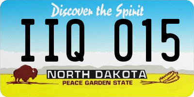 ND license plate IIQ015