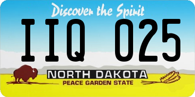 ND license plate IIQ025
