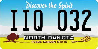ND license plate IIQ032
