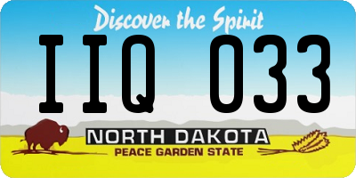 ND license plate IIQ033