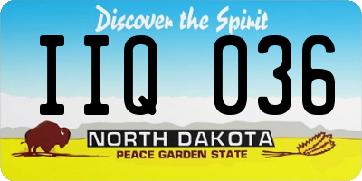 ND license plate IIQ036