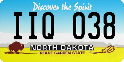 ND license plate IIQ038