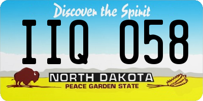 ND license plate IIQ058