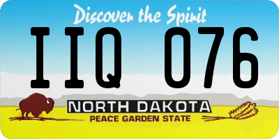 ND license plate IIQ076