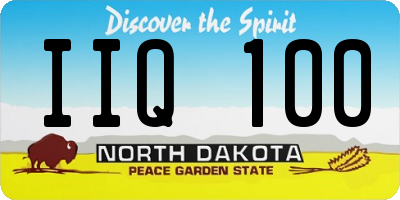 ND license plate IIQ100