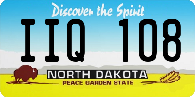 ND license plate IIQ108