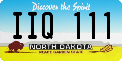ND license plate IIQ111
