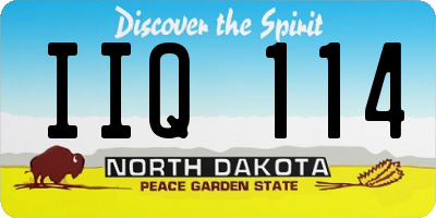 ND license plate IIQ114