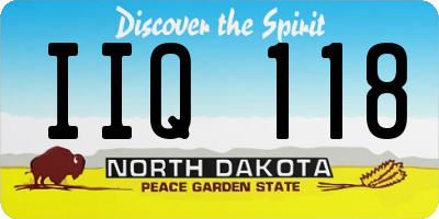 ND license plate IIQ118