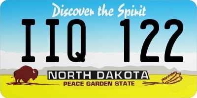 ND license plate IIQ122