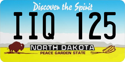 ND license plate IIQ125