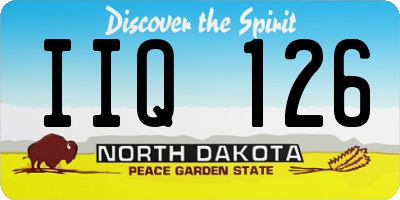 ND license plate IIQ126