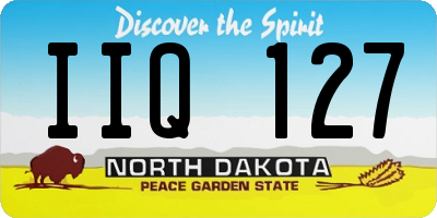 ND license plate IIQ127