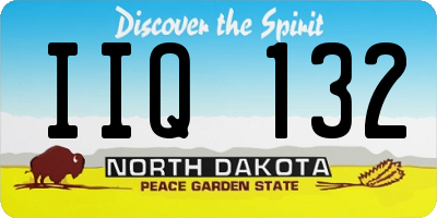 ND license plate IIQ132