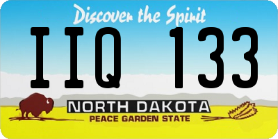 ND license plate IIQ133