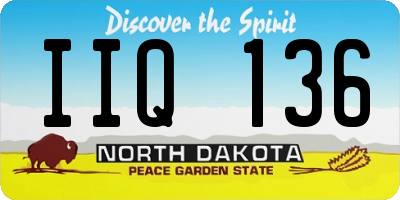ND license plate IIQ136
