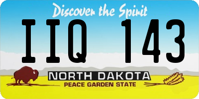 ND license plate IIQ143