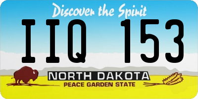 ND license plate IIQ153
