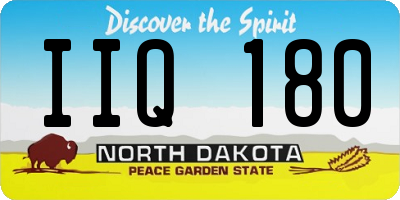 ND license plate IIQ180