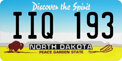 ND license plate IIQ193